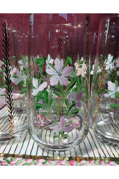 BY.RAYKA PORSELEN El Dekor Six Person Long Water Cup