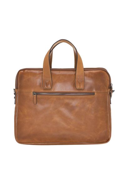 CODEGEN 15.6" Tan Genuine Leather Notebook Briefcase