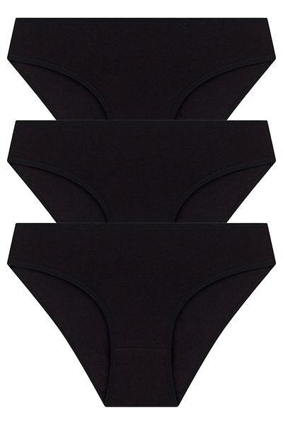 Cottonhill Chiloți de bikini din bumbac de bază, pachet de 3 - 7