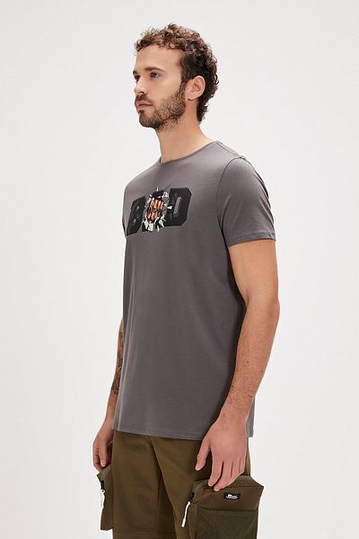 Bad Bear Bang Men's Black Round Neck T-Shirt