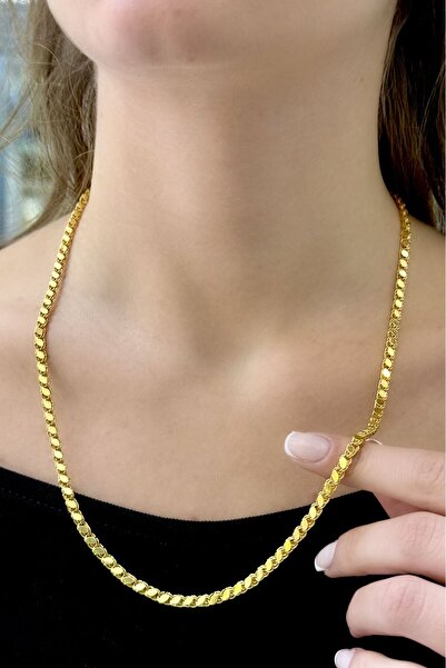 SEYHAN KUYUMCULUK 22 Ayar Altın Pullu Zincir (60cm)