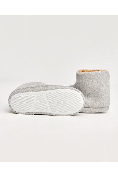 Chirpy Degg - Köpek Figürlü Gri Kadın Panduf