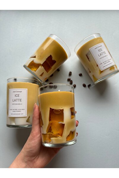 jase concept Ice Latte Mum , Yoğun Kahve Ve Vanilya Kokulu Mum