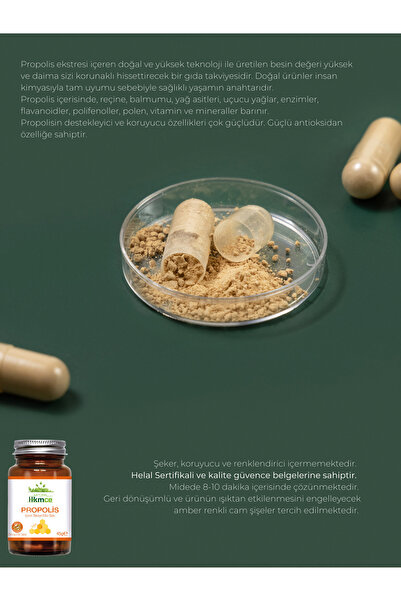 NaturalHekimce Propolis 60 Tablet - Güçlü Formül - Natural Hekimce Kapsül