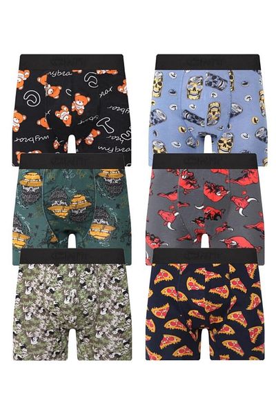 CNT Ανδρικά 6 τεμάχια βαμβακερά Lycra Boxers υψηλής ποιότητας σε ειδικό κουτί