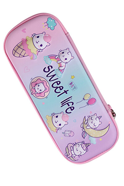 Go Veform Eva Kasa Geantă pentru creion pentru copii în relief 3D roz OKÇ6693