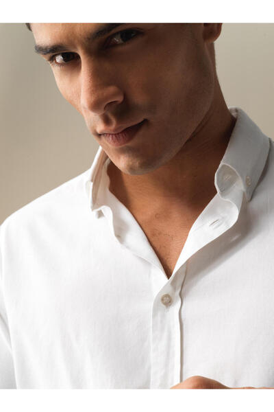 Xint Erkek Beyaz Regular Fit Basic Gömlek