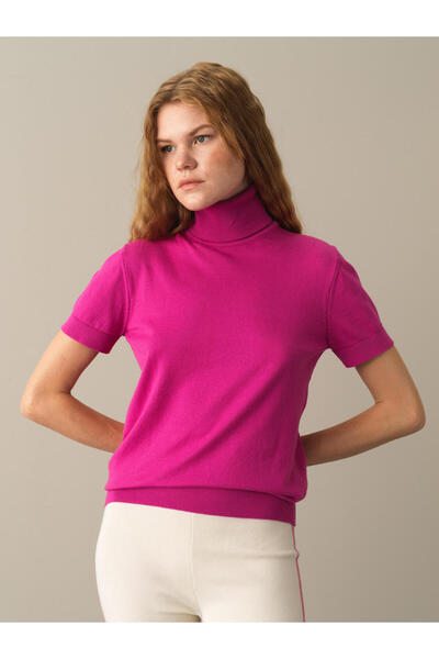 Xint Kadın Fuşya Rahat Kesim Basic Kazak