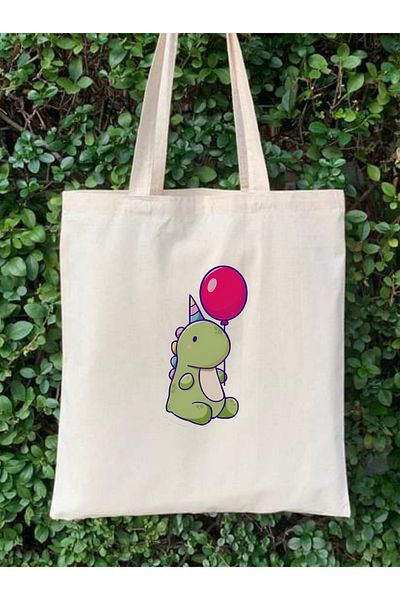 Cemira Dinosaur Unisex Retro Y2K Pinterset Tote Bag - Cute Animal Korean, υφασμάτινη τσάντα αγορών