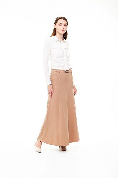 Apsen Collection تنورة طويلة نسائية من Apsen بتصميم موسمي مع حزام وتفاصيل ممي...