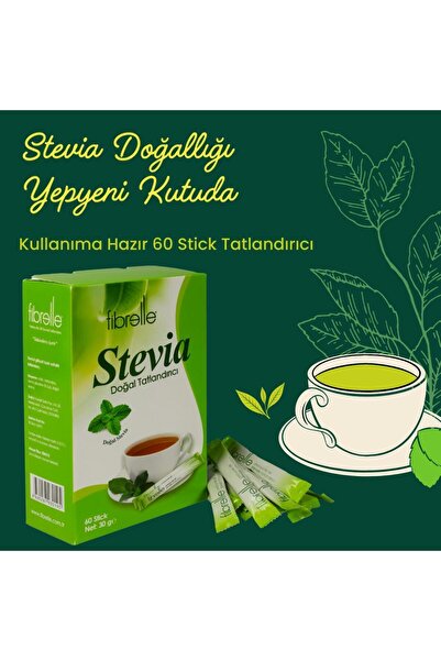 Fibrelle Prebiyotik Lifli Stevia Lı Tatlandırıcı 0,5 gr 60 Adet 1 Adet