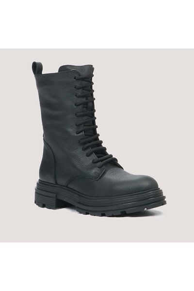 Hammer Jack Unisex Μαύρες Δερμάτινες Μπότες - Minas Z 40