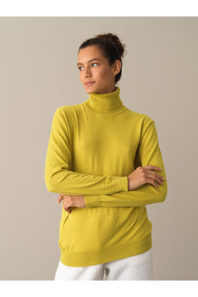 Xint Kadın Sarı Regular Fit Basic Kazak