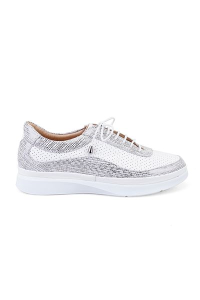 Desa Pantofi sport alb din piele confortabilă de damă
