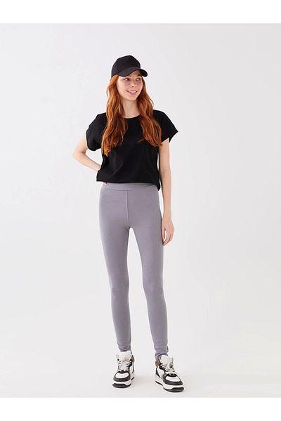 LC Waikiki Women's Plain Leggings - Elastic Waist