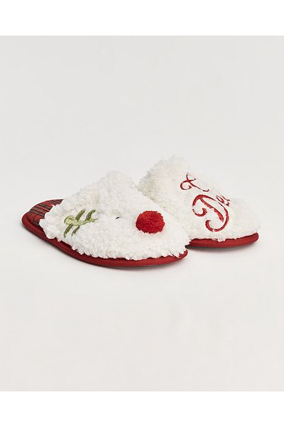 Chirpy Nevi- C - New Year's Themed Gingham Women's House Slippers