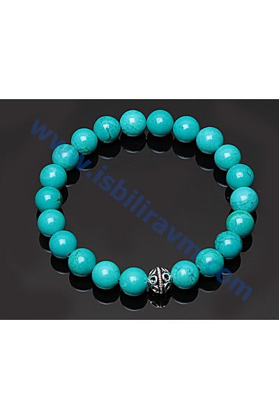 grs oyuncak Boxed Natural Stone Necklace Bracelet Set Turquoise Stone