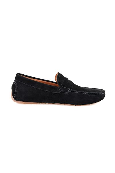 Desa Ανδρικό δερμάτινο σουέτ Barnat Black Loafer