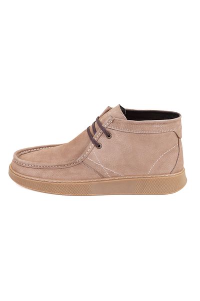Desa Ανδρικές δερμάτινες μπότες Nubuck σε καφέ ιβουάρ