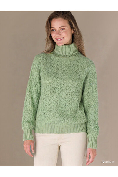 Pulltonic Kaşmir Yün Boğazlı Kadın Kazak