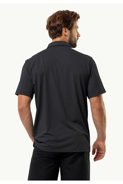 Jack Wolfskin Μπλουζάκι Delgamı Polo M Siyah Erkek Kısa Kol