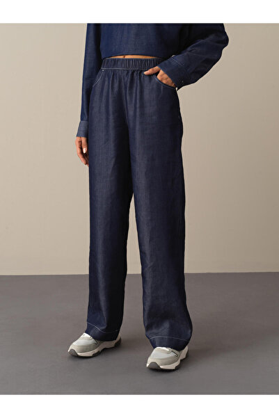 Xint Kadın Lacivert Regular Fit Pantolon