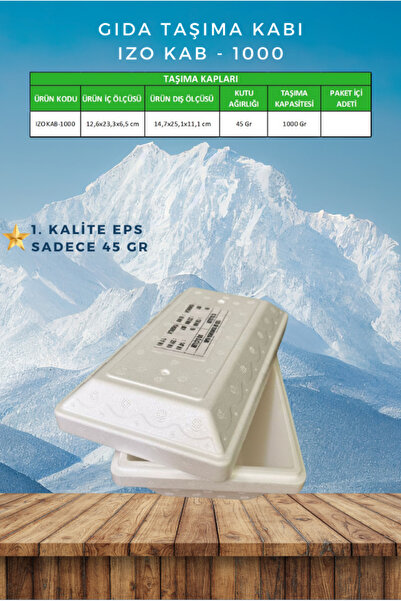 KAR-YAPI Strafor Köpük (Eps) 1000 Gr - Soğuk Zincir Gıda Taşıma Kolisi 1 ADET...