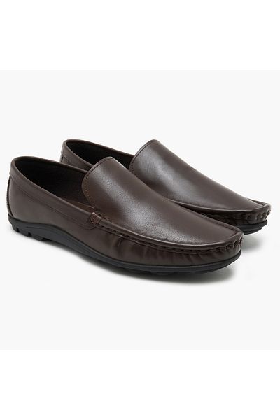 Desa Ανδρικό δερμάτινο loafer Costner Brown