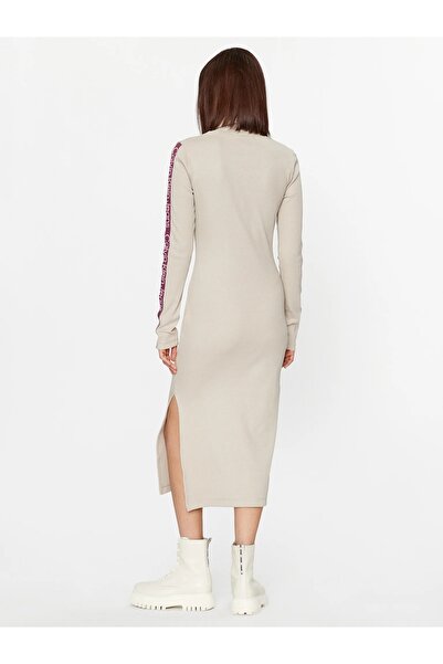 Calvin Klein LOGO ELASTIC RIB LONG DRESS