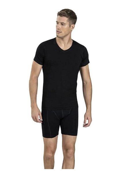Jiber 112 Men's V-Neck Half Sleeve Undershirt 3 Pieces