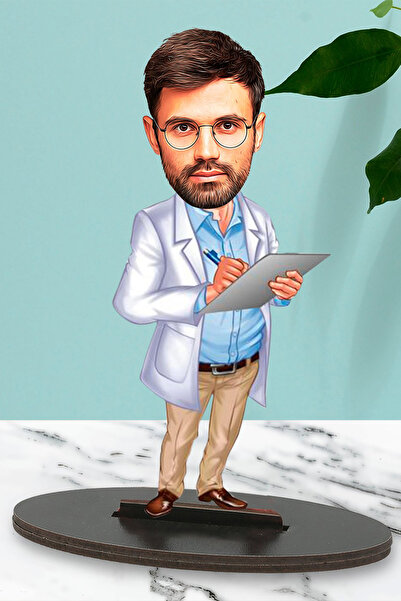 Fotomcity Kişiye Özel Fotoğraflı Doktor 5 Tasarımlı Karikatür Biblo