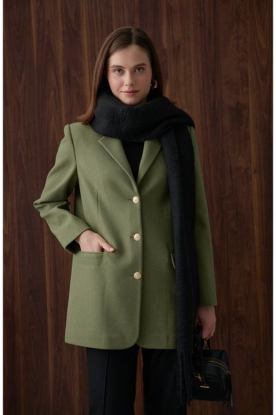 Fatma Atasoy Μπουφάν με σφραγίδα Soft Khaki Blazer