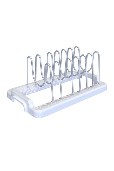 Prima Nova White Fin In-Cabinet Pot Lid Holder