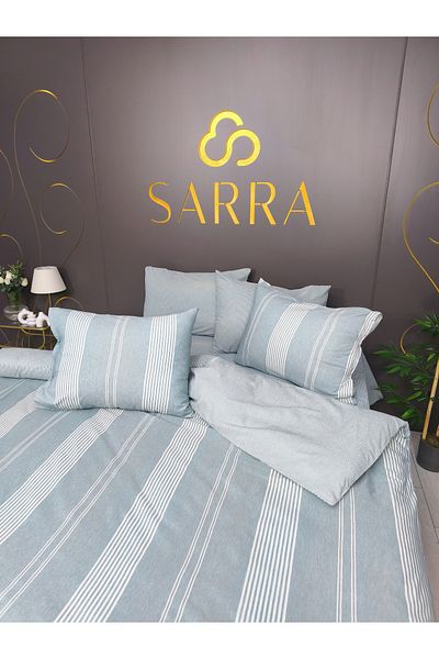 sarra ACASA CONSTALAT CU PERSONALII DUBLE NATURAL - ALBASTRU PETROL