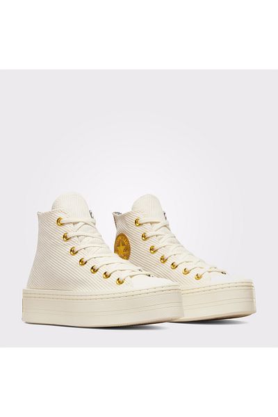converse Pantofi crem pentru femei Chuck Taylor All Star Modern Lift Platform din velur