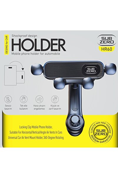 Subzero HR60 Petek 360 Derece Dönen Araç Telefon Tutacağı
