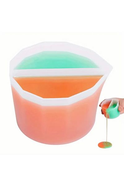 Home Silicone Epoxy Measuring Cup - 225 Ml, 4 Assorted Dividers, 2-5 Channels Splitter