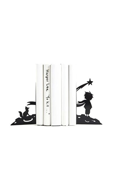 MAVİ TREND Küçük Prens Figürlü Dekoratif Metal Kitap Tutucu, Kitap Desteği 2'li