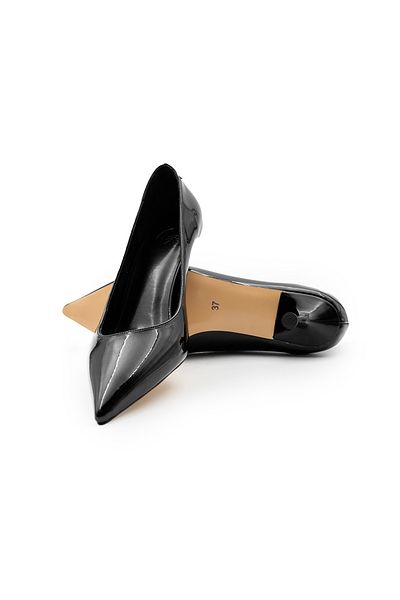 ANTEPSEPETİ Black Patent Leather Heeled Shoes