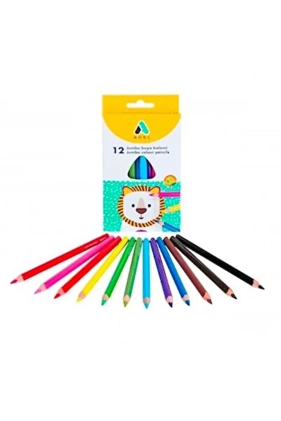 Adel JUMBO ÜÇGEN BOYA KALEMİ 12 Lİ