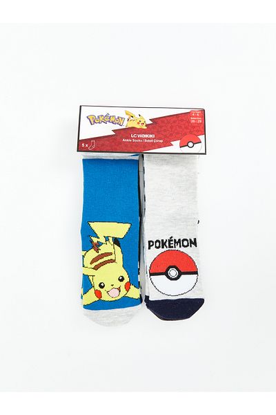 LC Waikiki Pikachu gemusterte Socken für Jungen im 5er-Pack