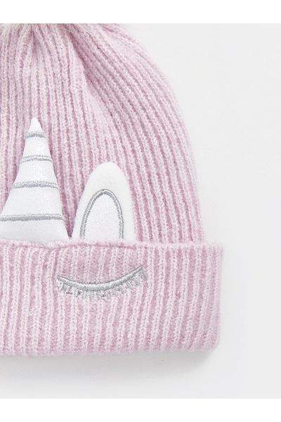 LC Waikiki Mädchen-Baskenmütze mit Pompon-Detail