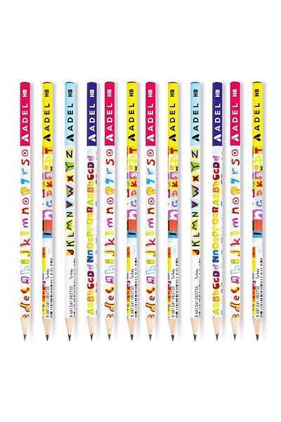Adel Letters Round Pencil Hb 12 Pieces