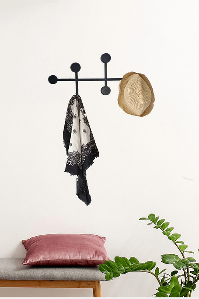 3art Metal Metal Askılık - Elbise Askısı - Dekoratif Demir Askılık - Metal Askı