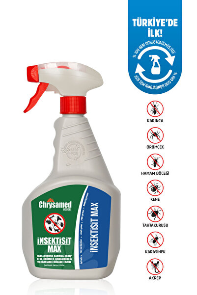 Chrysamed İNSEKTİSİT MAX 1 LT Böcek ilacı Tahtakurusu,Karınca,Akrep,Kene,Örümcek,Hamamböceği,Sinek