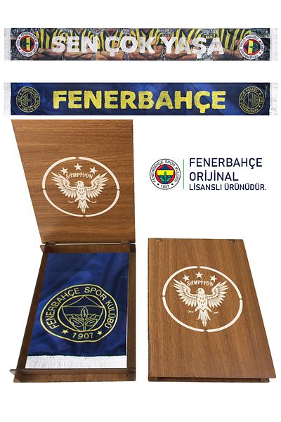 Fenerbahçe Ξύλινο κουτί δώρο - Ευτυχισμένος ζήσες Φουλάρι