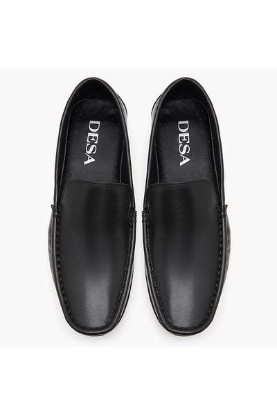 Desa Ανδρικό δερμάτινο loafer Costner Black