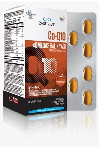 Zade Vital Co-Q10 & Omega 3 30 Capsules
