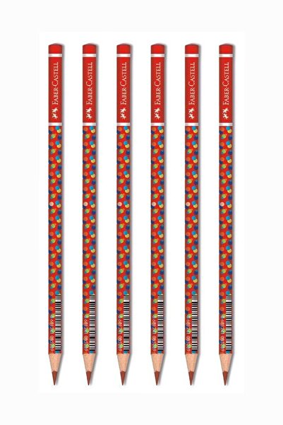 Faber Castell Kırmızı Başlık Kalemi Bubble 6 Adet