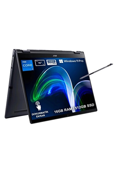 ACER Nx.vtpey.003 Travelmate Spin P6 I7-1165g7 16gb 512gb W11 Pro Dokunmatik Ekran 2in1 Laptop